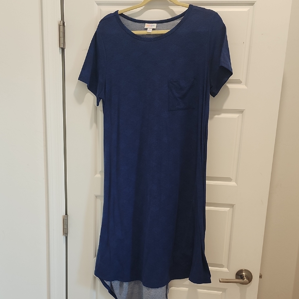 LuLaRoe  Navy Blue T-Shirt Dress